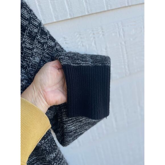 Simply Vera open front cardigan gray and black LG - Picture 8 of 10